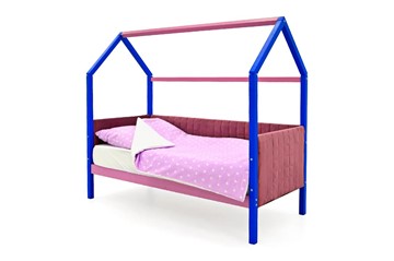 Детская кровать-домик «Svogen синий-лаванда» мягкая в Челябинске - предосмотр