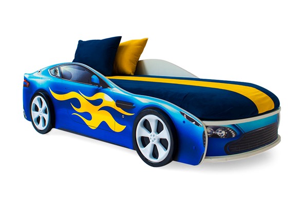 Кровать-машина Бондимобиль синий в Челябинске - изображение
