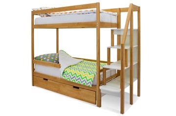 Двухэтажная детская кровать Svogen дерево в Миассе