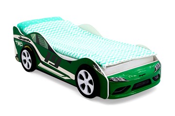 Детская кровать-машина Супра зеленая в Челябинске - предосмотр