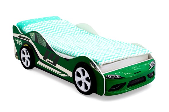 Детская кровать-машина Супра зеленая в Челябинске - изображение