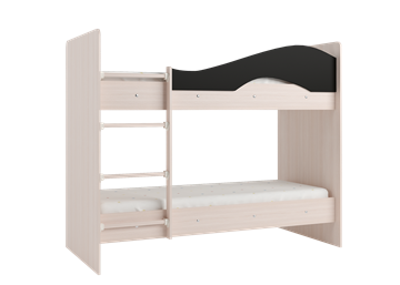 Детская  двухъярусная кровать Мая с 2 ящиками на щитах, корпус Млечный дуб, фасад Венге в Челябинске - предосмотр 3