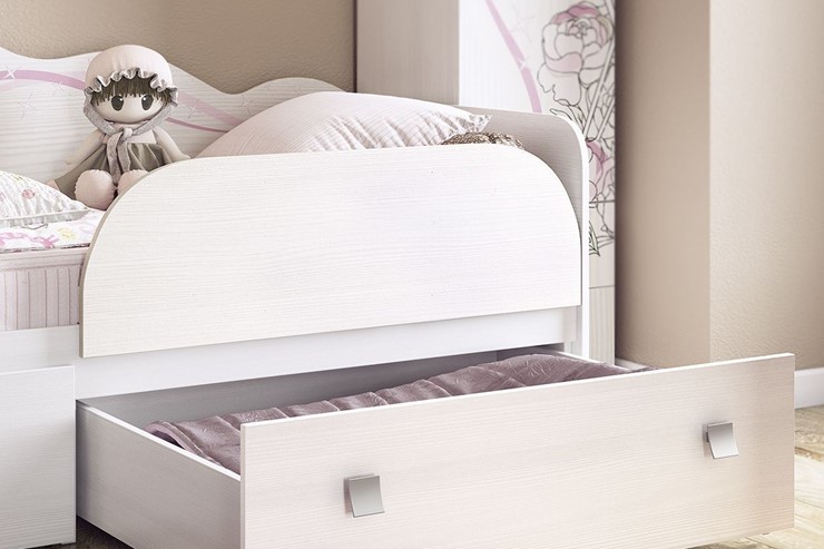 Кровать детская Фэнтези с ящиками, белый рамух в Миассе - изображение 2