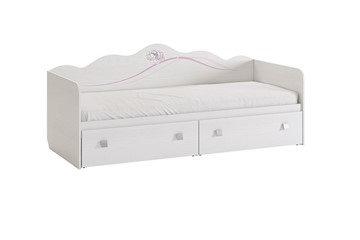Кровать детская Фэнтези с ящиками, белый рамух в Миассе