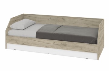 1-спальная детская кровать О81, Серый дуб - Белый в Магнитогорске