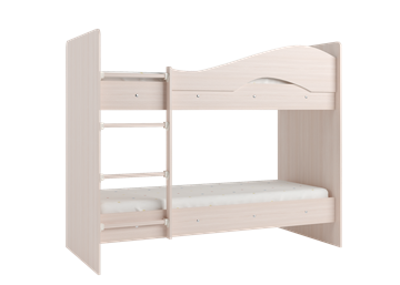 Кровать 2-ярусная Мая на щитах со шкафом и ящиками, цвет Млечный дуб в Челябинске - предосмотр 2