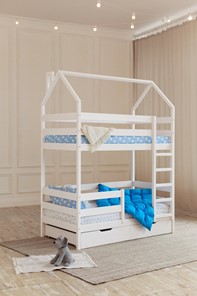 Детская двухэтажная кровать Домик с ящиками, цвет белый в Миассе - предосмотр 6