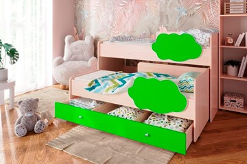 Двухъярусная детская кровать Соник 1.6 с ящиком, Лайм в Златоусте