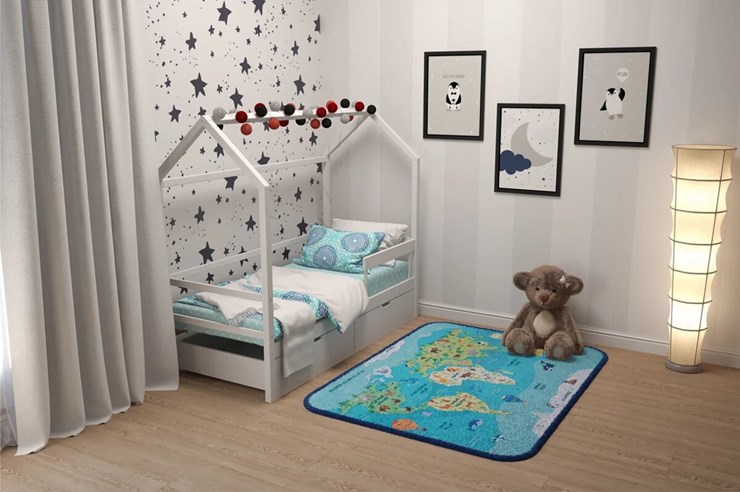 Кровать-домик в детскую Svogen белый в Миассе - изображение 6