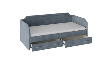 Кровать подростковая Кантри Тип 1, ТД-308.12.02 (Замша синяя) в Миассе - предосмотр 1