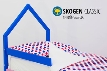 Кровать-домик детская мини Skogen синий-лаванда в Челябинске - предосмотр 3