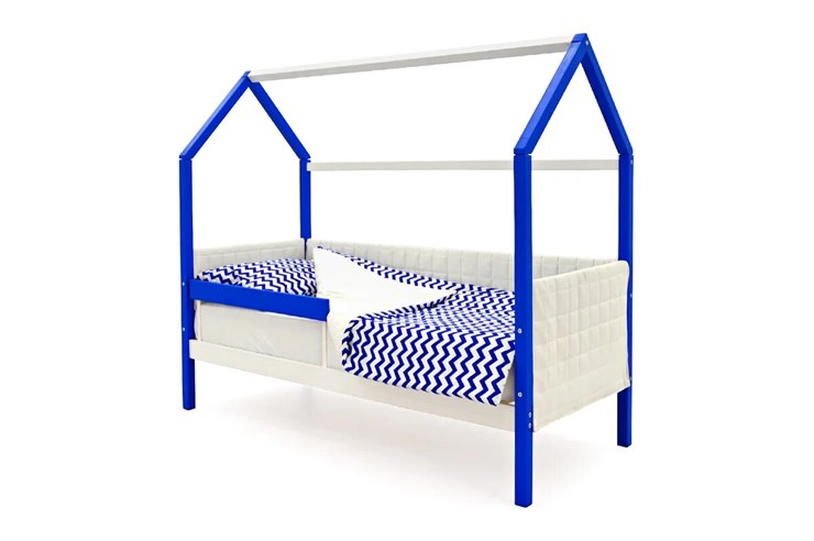 Кровать-домик «Svogen сине-белый» мягкая в Миассе - изображение 2