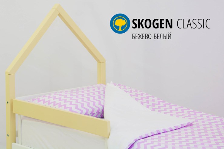 Кровать-домик детская мини Skogen бежево-белый в Челябинске - изображение 3