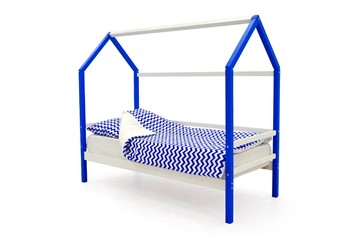 Кровать-домик детская Svogen сине-белый в Челябинске - предосмотр 1