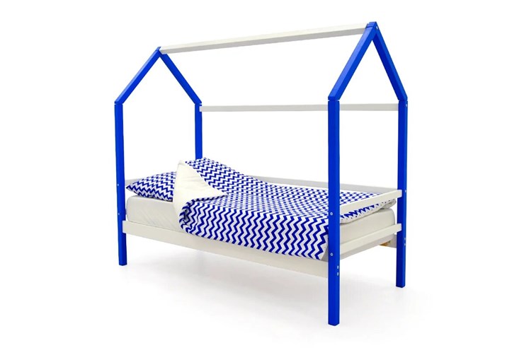 Кровать-домик детская Svogen сине-белый в Челябинске - изображение 1