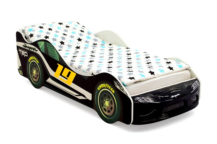 Кровать-машина детская Супра черная в Миассе - изображение 3