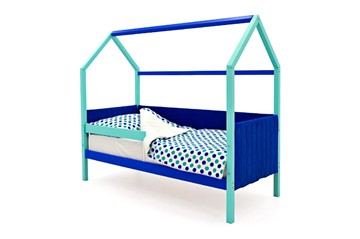 Детская кровать-домик Svogen, мятный-синий мягкая в Челябинске - предосмотр 2