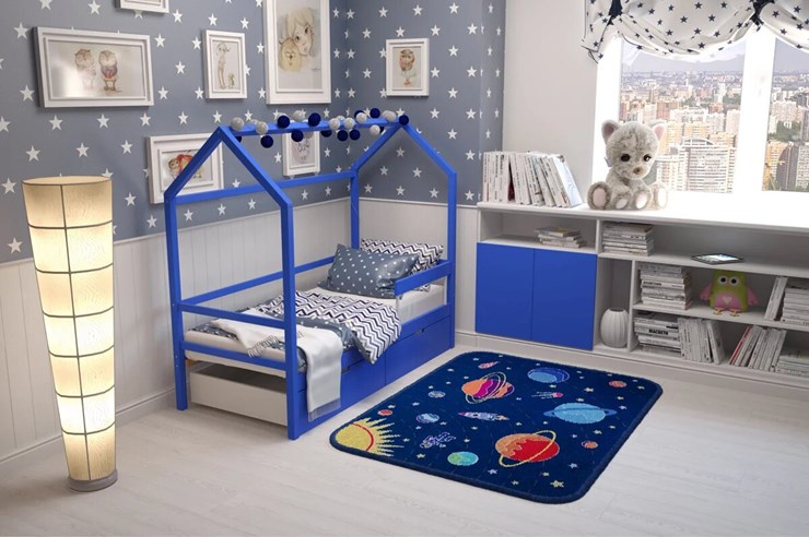 Кровать-домик Svogen синий в Миассе - изображение 6