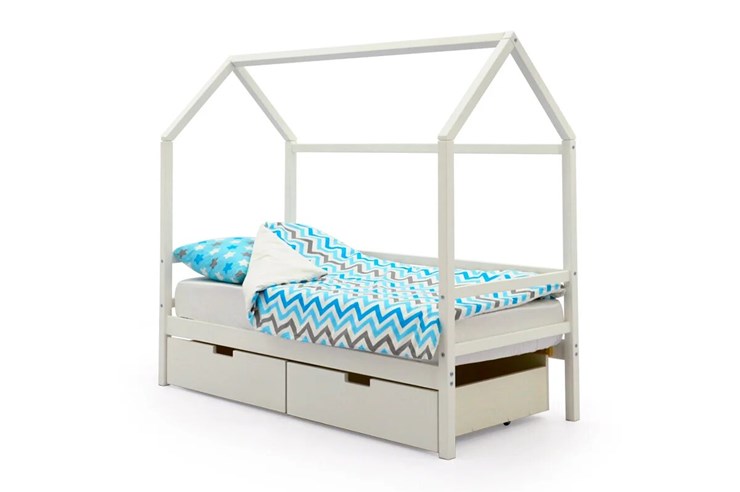 Кровать-домик в детскую Svogen белый в Миассе - изображение 3