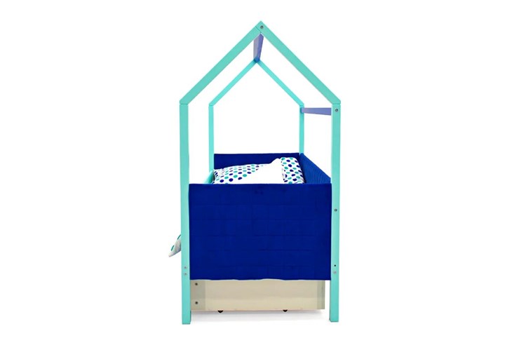 Детская кровать-домик Svogen, мятный-синий мягкая в Челябинске - изображение 5