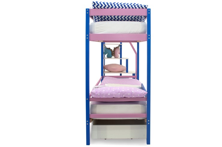 Детская 2-этажная кровать Svogen синий-лаванда в Миассе - изображение 8