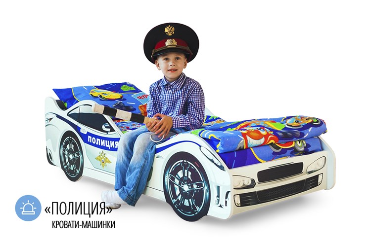 Детская кровать-машина Полиция в Челябинске - изображение 1