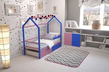 Детская кровать-домик Svogen синий-лаванда в Челябинске - предосмотр 5