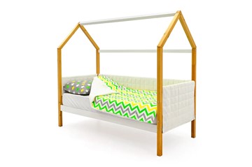 Кровать-домик детская «Svogen белая-дерево» мягкая в Златоусте