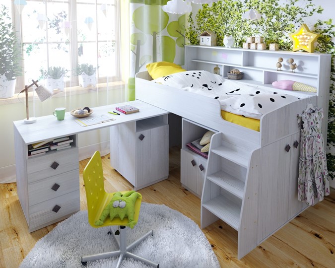 Кровать-чердак детская Малыш-5, цвет Винтерберг в Копейске - изображение 7