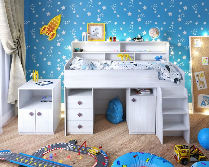 Кровать-чердак детская Малыш-5, цвет Винтерберг в Миассе - изображение 8