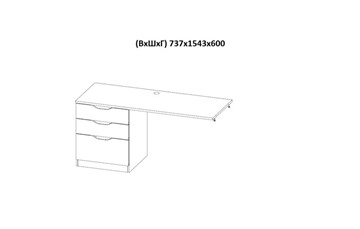 Кровать 2-х ярусная с письменным столом и шкафом POLINI Kids Simple Белый / Бетон в Златоусте - предосмотр 9