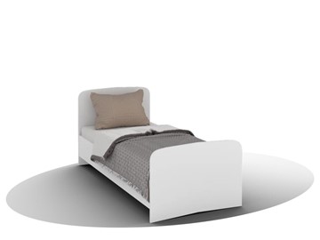 Детская кровать ВЕГА Кровать Кр-08 900 с плоским основанием (Белый древесный) в Миассе