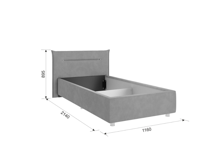 Кровать в детскую 0.9 Альба, сосна (велюр) в Миассе - изображение 6