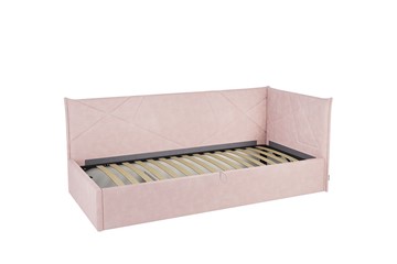 Кровать в детскую 0.9 Бест (Тахта), нежно-розовый (велюр) в Челябинске - предосмотр 1