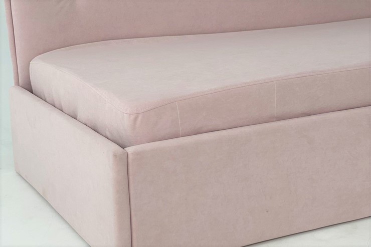Кровать в детскую 0.9 Бест (Тахта), нежно-розовый (велюр) в Миассе - изображение 3