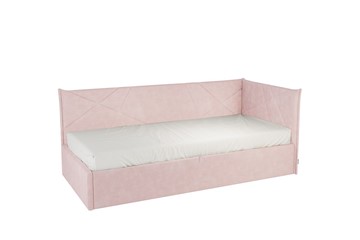 Кровать в детскую 0.9 Бест (Тахта), нежно-розовый (велюр) в Челябинске - предосмотр