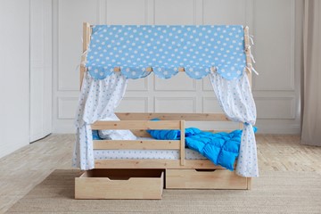 Детская кровать Домик с ящиками, без покраски в Миассе - предосмотр 1