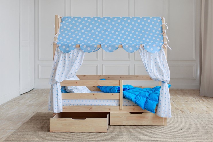 Детская кровать Домик с ящиками, без покраски в Миассе - изображение 1