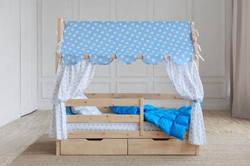 Детская кровать Домик с ящиками, без покраски в Миассе - предосмотр