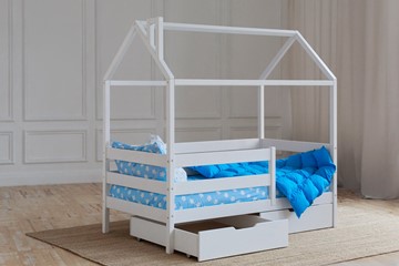 Детская кровать Домик с ящиками, цвет белый в Магнитогорске - предосмотр 2