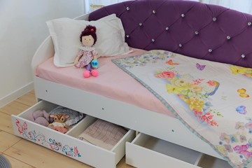 Детская кровать Эльза без бортика, Фиолетовый (латы) в Челябинске - предосмотр 6