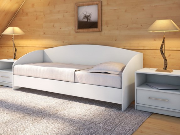 Подростковая кровать Этюд Софа, 90х190, белая в Миассе - изображение