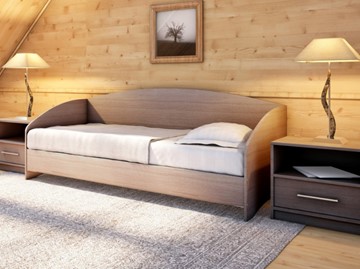 Кровать подростковая Этюд Софа, 90х200, ясень шимо темный в Миассе
