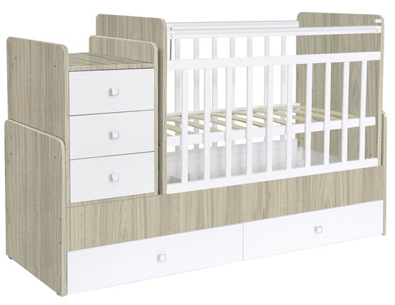 Детская кровать Фея 1100 Вяз-белый в Миассе - изображение