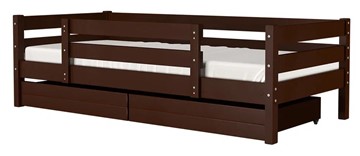 Кроватка Глория с ящиками и бортиком (Орех) в Миассе