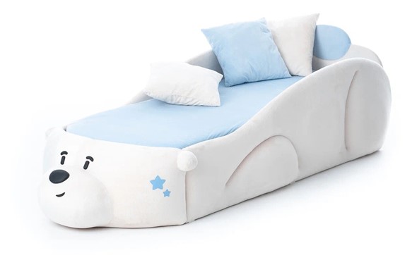 Кровать детская Мишка Pasha, белый в Копейске - изображение