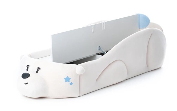 Кровать-игрушка Мишка Pasha с ящиком, белый в Магнитогорске - изображение
