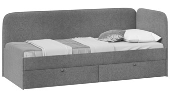 Кровать подростковая Молли тип 1 (80), Микровелюр Scandi Graphite 22 в Миассе
