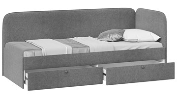 Кровать подростковая Молли тип 1 (90), Микровелюр Scandi Graphite 22 в Челябинске - предосмотр 1