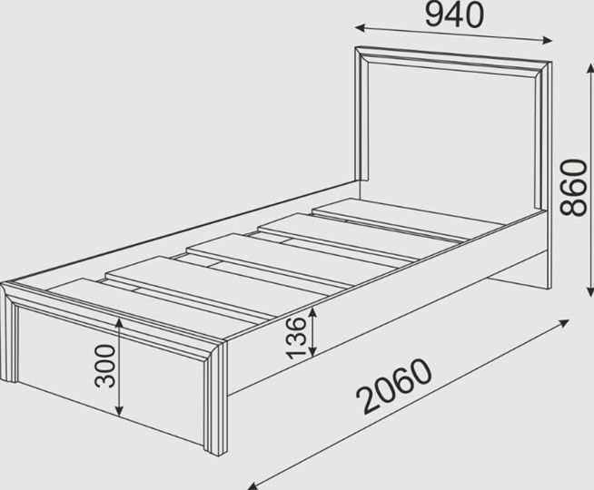 Кровать подростковая Остин М21 в Миассе - изображение 4